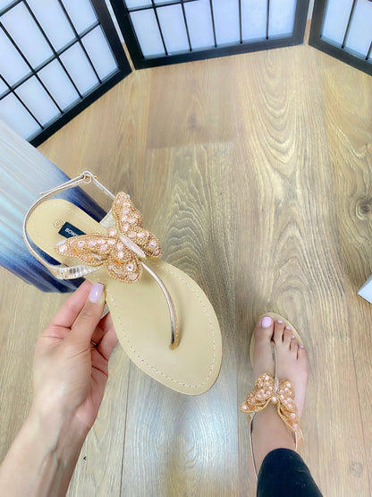 Kandis Gem Detail Butterfly Sandals