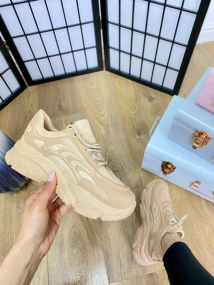 Lorenz Faux Suede Chunky Sole Trainers