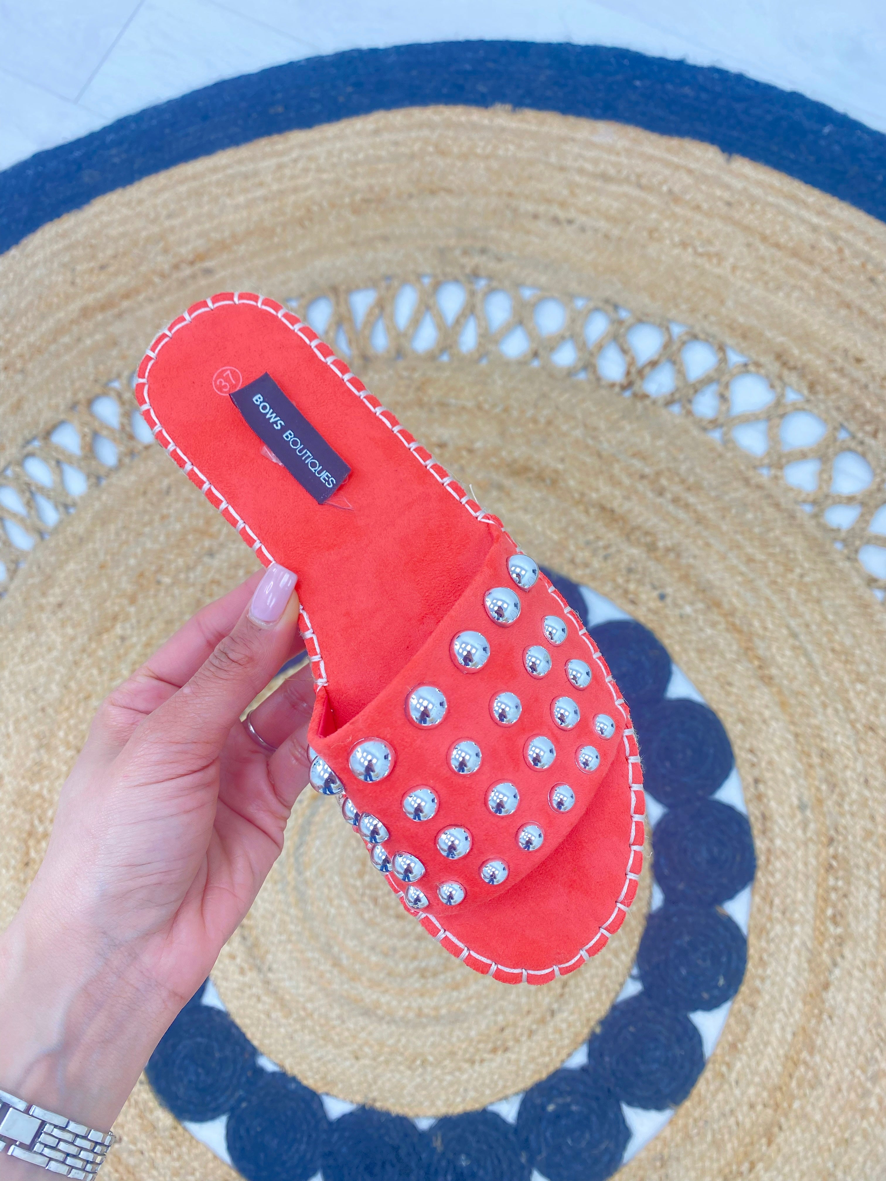 Maryanne Silver Studded Slider