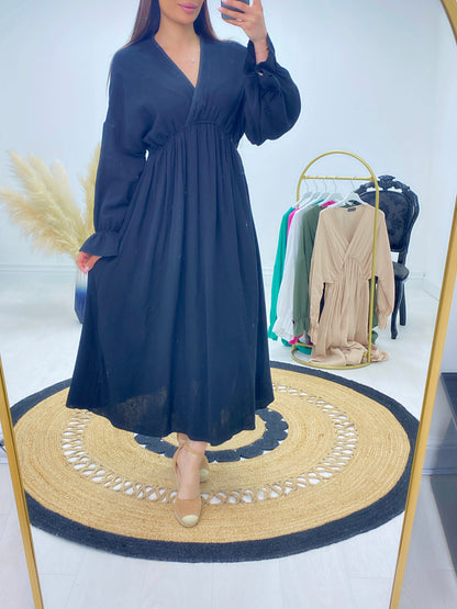 Vincenzo Angel Sleeve Cheesecloth Dress