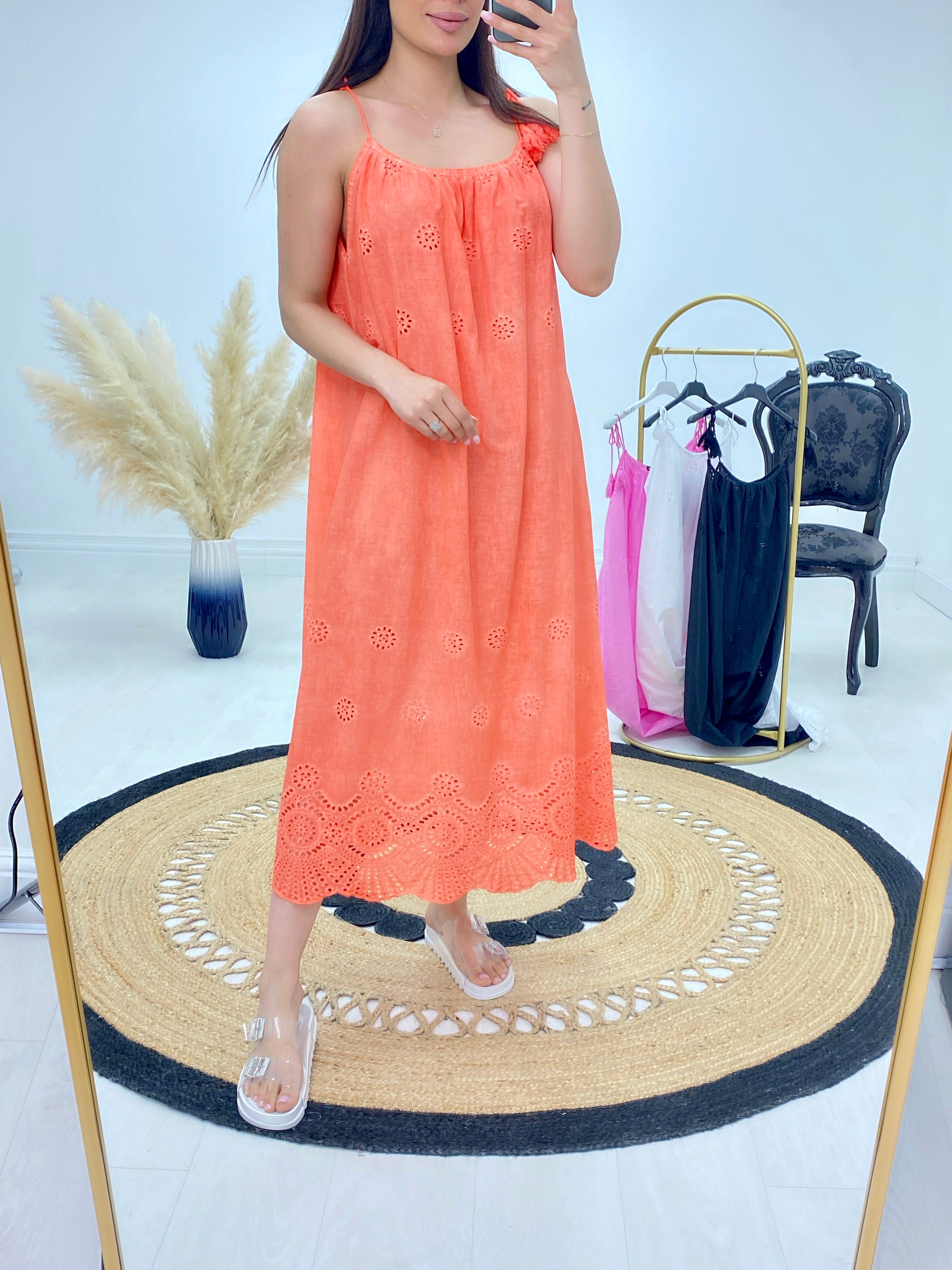 Samantha Broderie Smock Dress