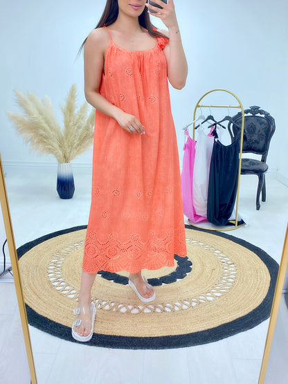 Samantha Broderie Smock Dress