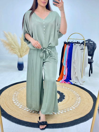 Kameo Satin Front Two Piece Set