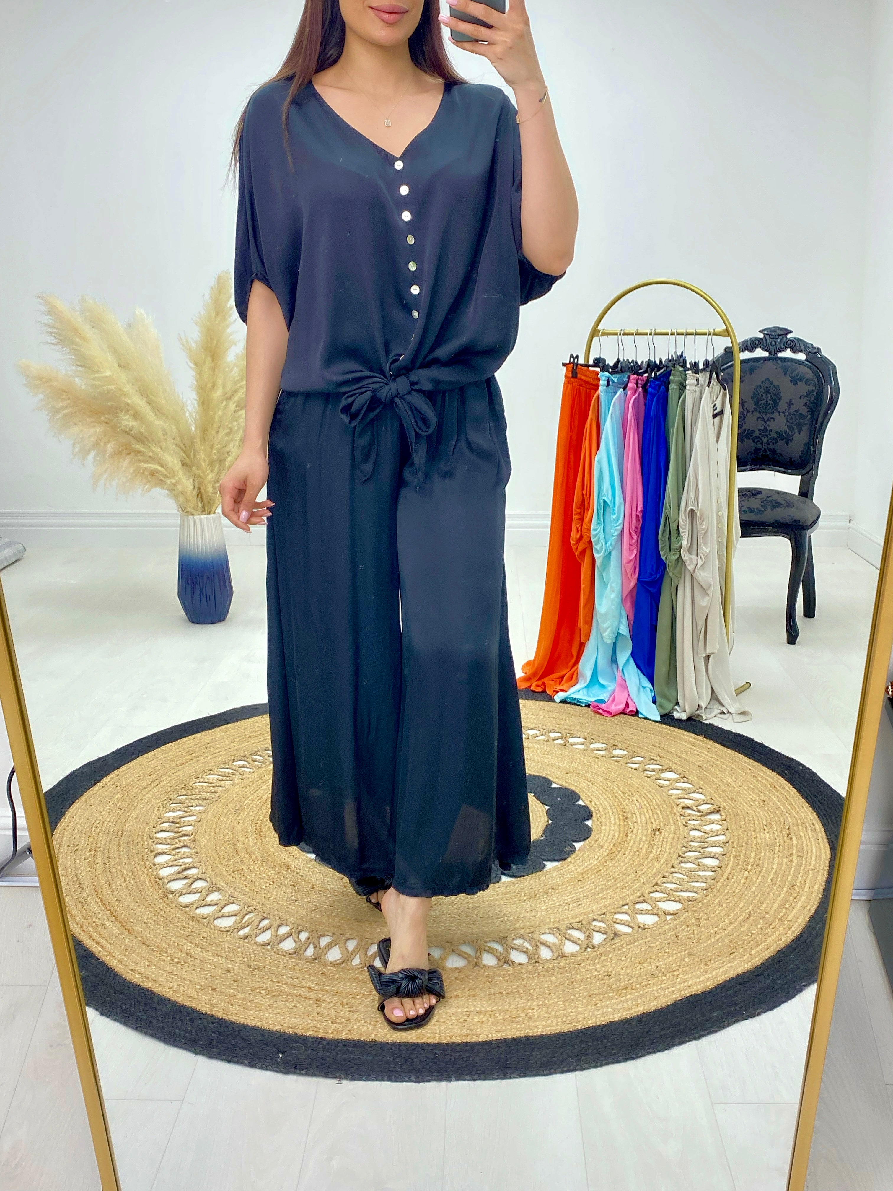 Kameo Satin Front Two Piece Set