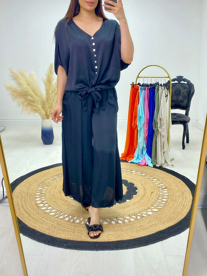 Kameo Satin Front Two Piece Set