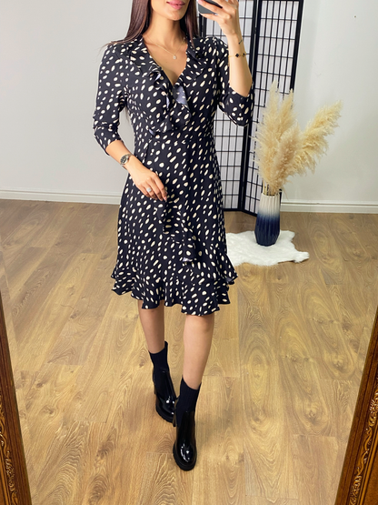 Aero Polka Dot Ruffle Dress
