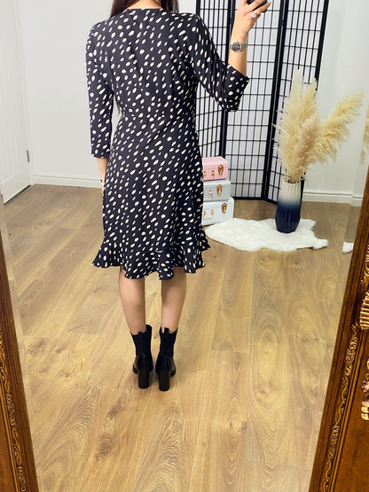 Aero Polka Dot Ruffle Dress