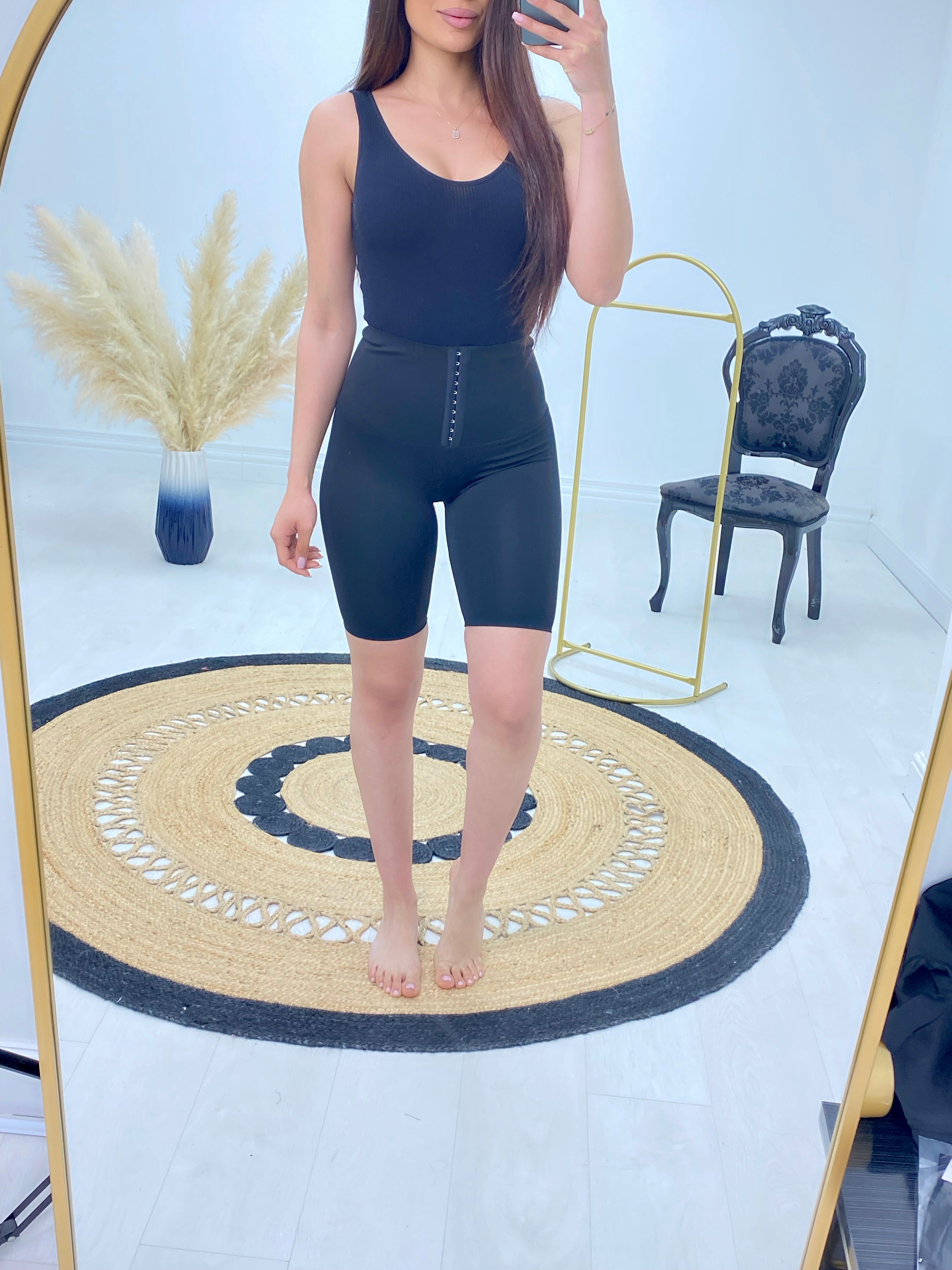 Times Black Hook and Eye Waist Trainer Shorts