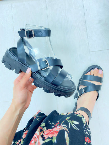 Spice Buckle Strap Platform Sandals