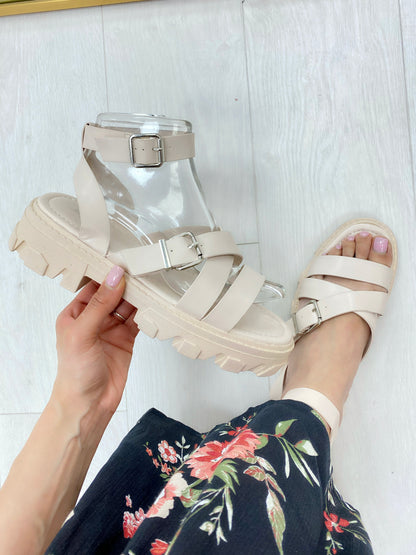 Spice Buckle Strap Platform Sandals