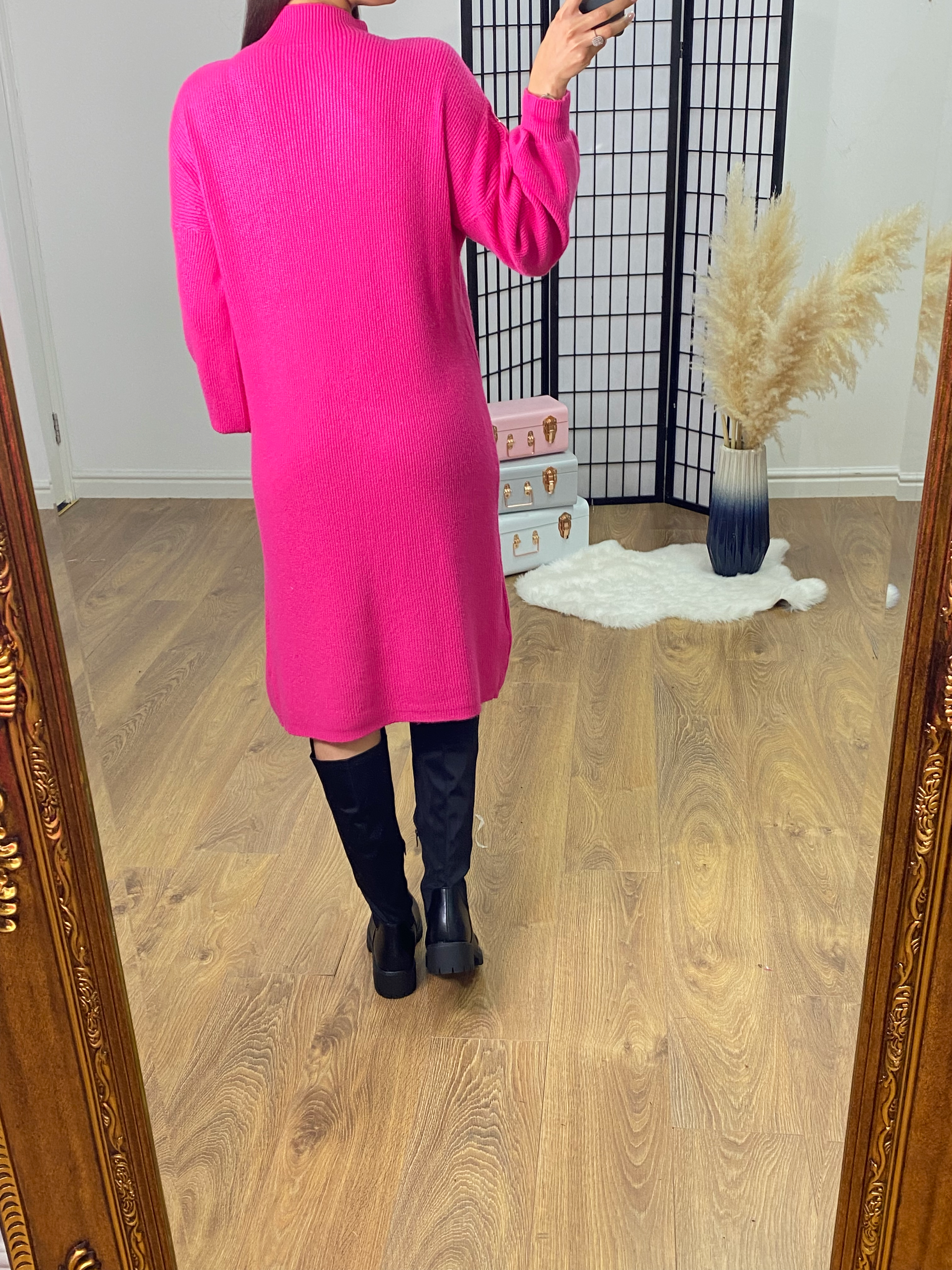 Chantal Button Detail Jumper Dress