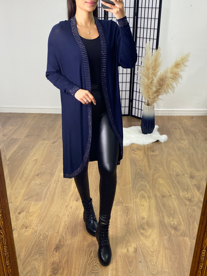 Kelvin Lightweight Studded Longline Cardigan