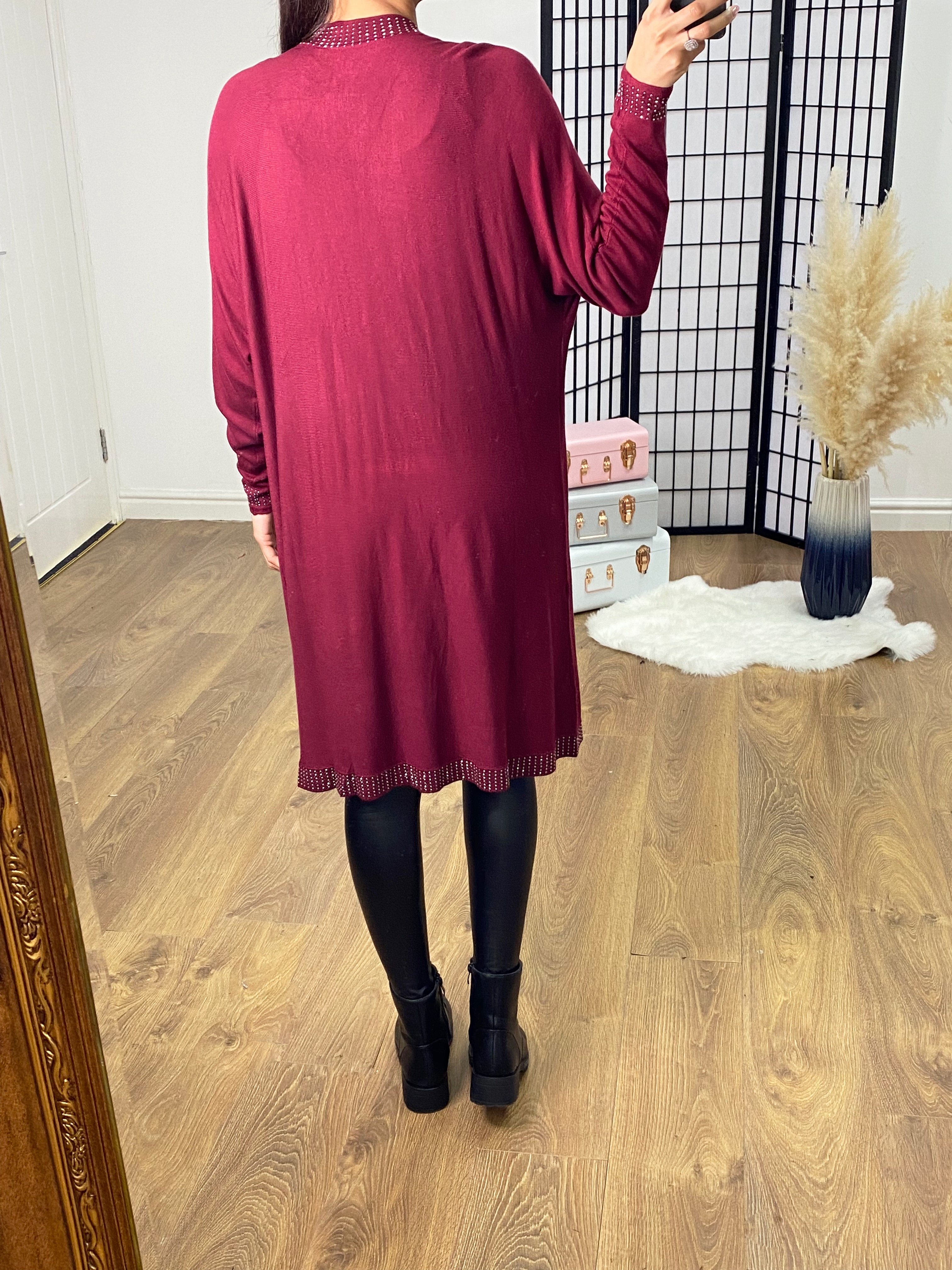 Kelvin Lightweight Studded Longline Cardigan