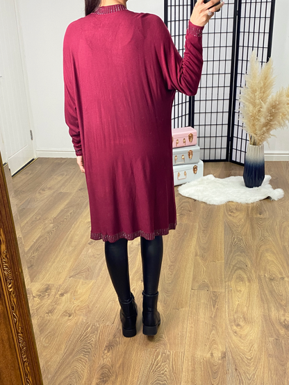 Kelvin Lightweight Studded Longline Cardigan