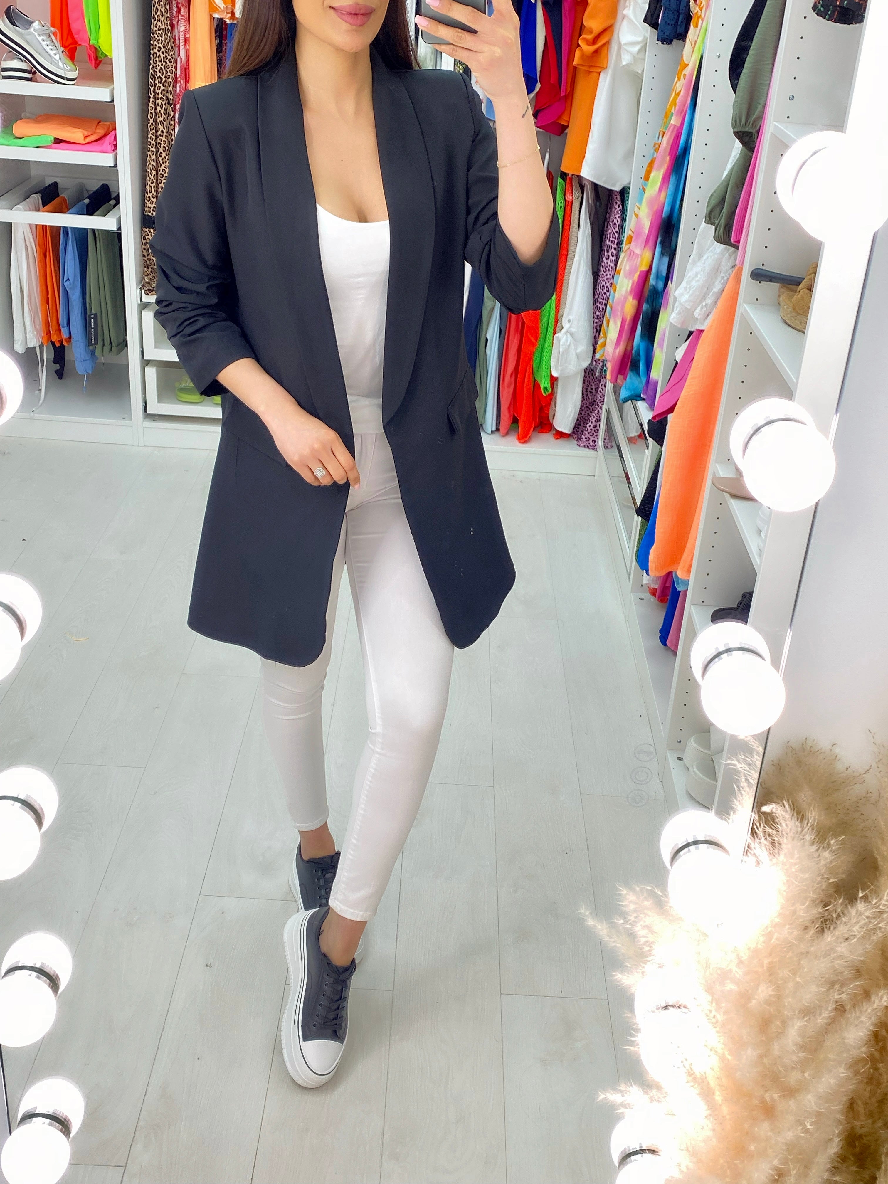 Raelle Ruched Sleeve Blazer