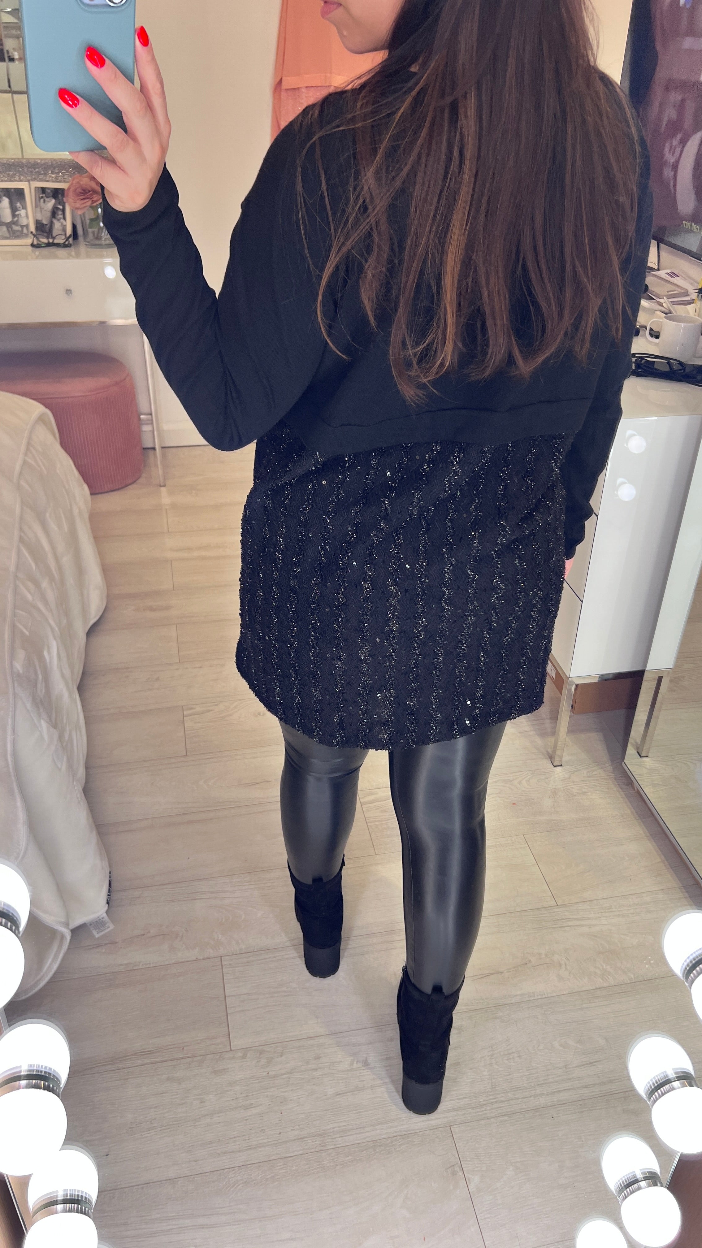 Elena Sequin Back Hem Knitted Jumper