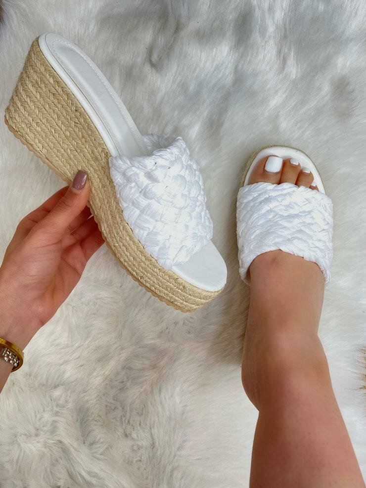 Aktar Braided Straw Platform Wedges