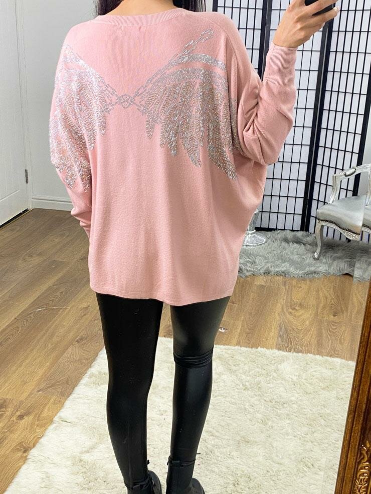 Alison Diamante Angel Wing Back Knit Jumper
