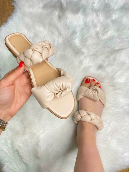 Amaris Plait Detail Slip On Sandal