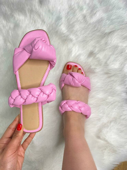 Amaris Plait Detail Slip On Sandal