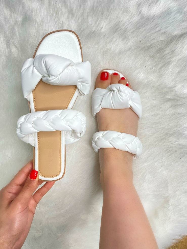 Amaris Plait Detail Slip On Sandal