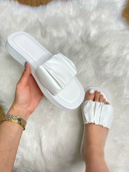 Banks Plain Ruched Front Slider