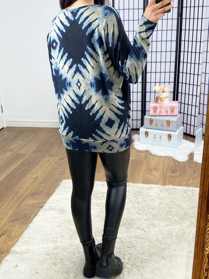 Beatrix Super Soft Tie Dye Patterned Thin Knit Jumper