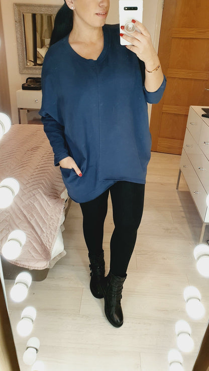 Beryl Oversized Studded Angel Wing Back Sweatshirt