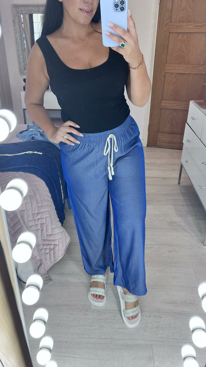 Boland Denim Wide Leg Trousers