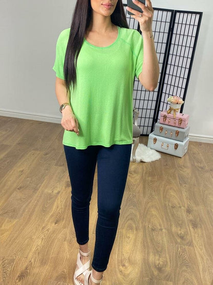 Bonecca Plain Fine Knit Top