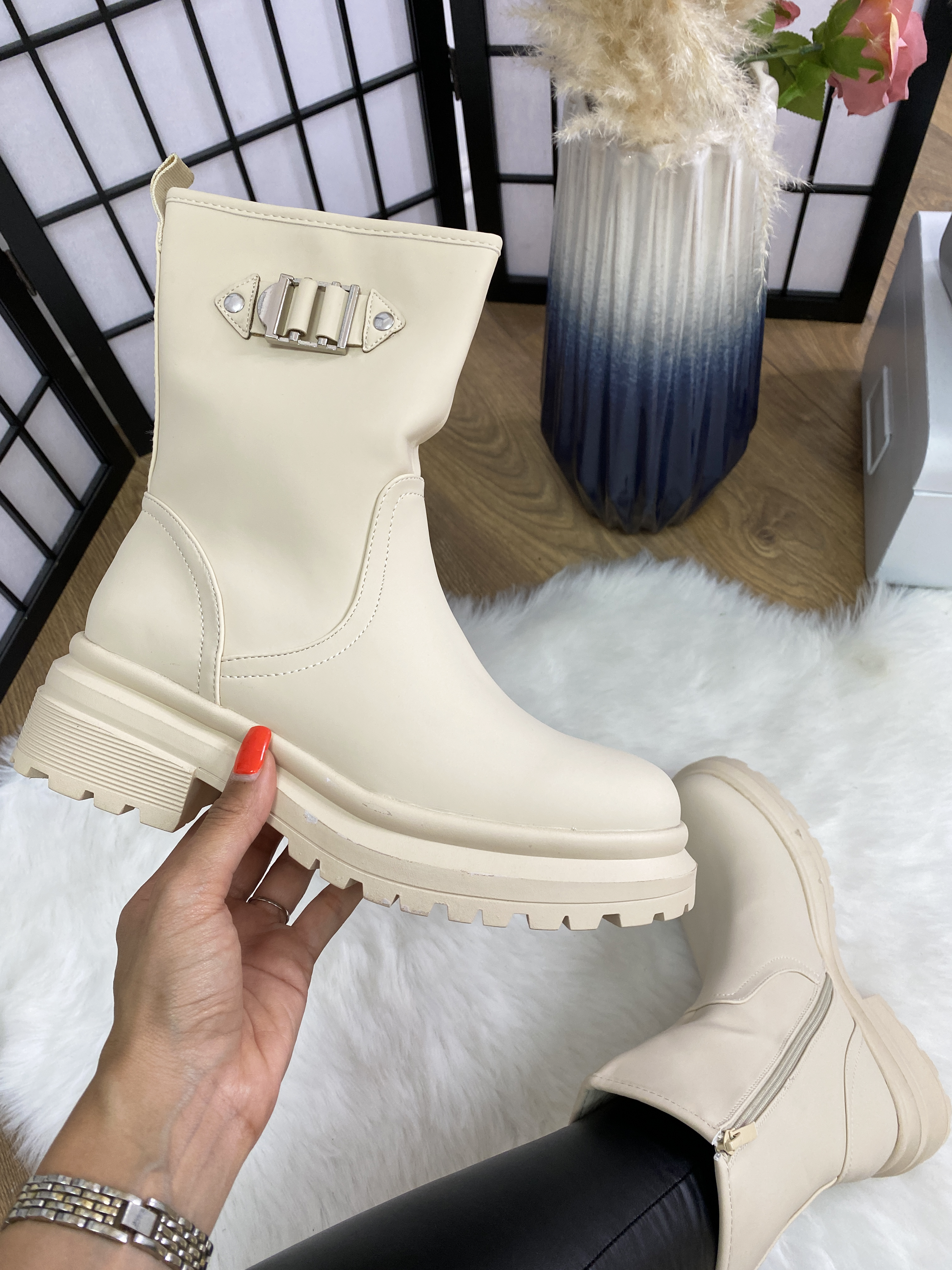 Bryony Scuba Buckle Biker Boots