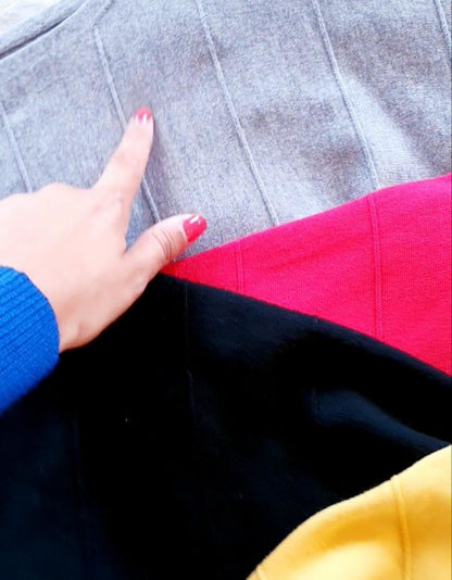 Callie Oversized Ribbed Detail Jumper