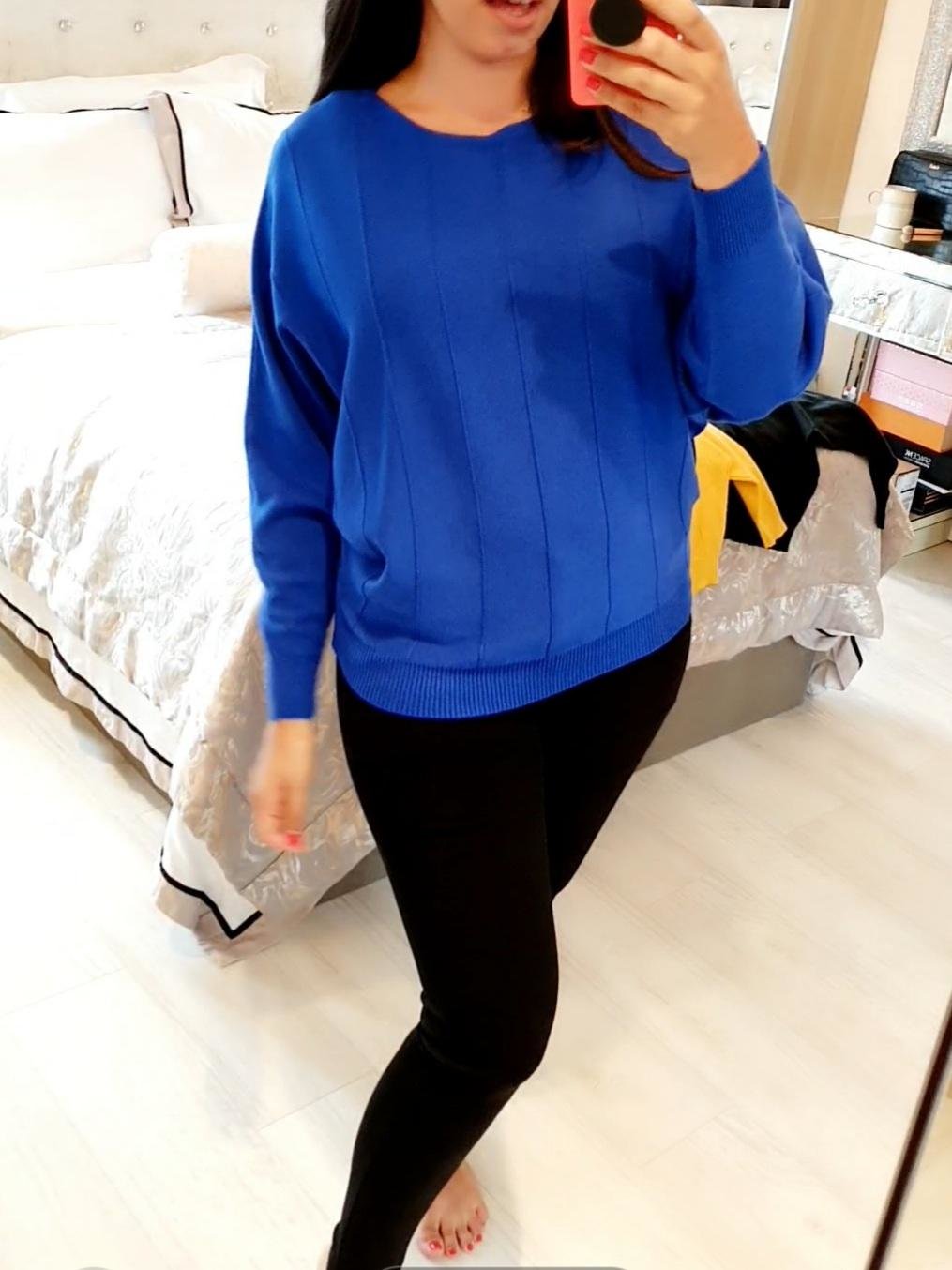 Callie Oversized Ribbed Detail Jumper