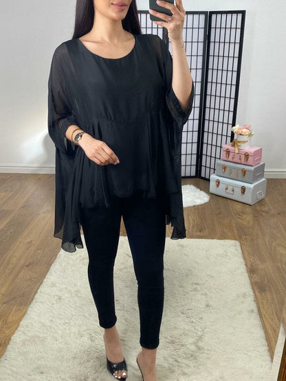 Careena Silk Floaty Double Layer Top