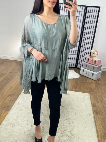 Careena Silk Floaty Double Layer Top