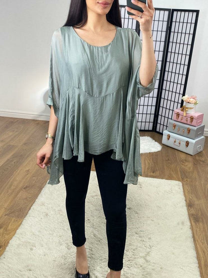 Careena Silk Floaty Double Layer Top