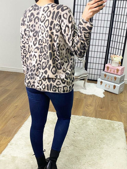 Cathy Super Soft Leopard Thin Knit Jumper