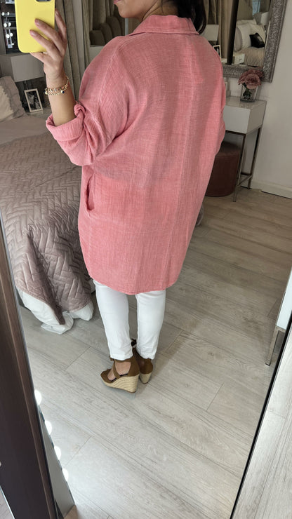 Connie Plain Linen Pocket Dress