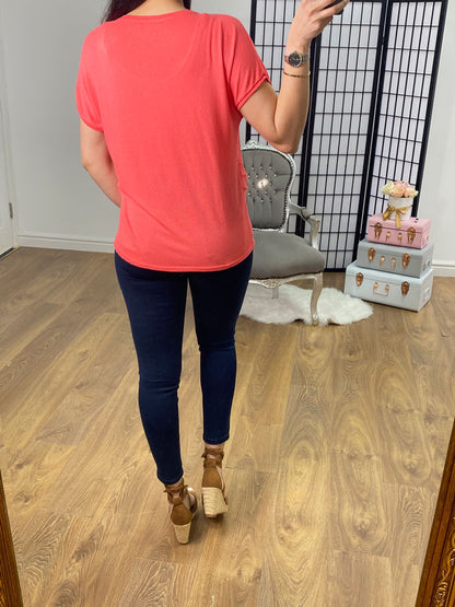 Cortina Raw Edge Frill Detail Knitted Top