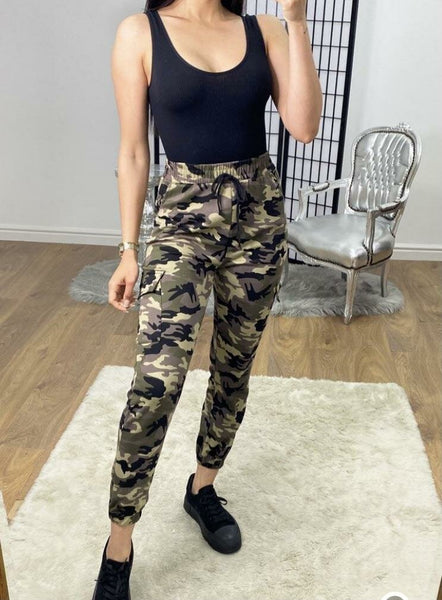 High waisted hot sale camo joggers