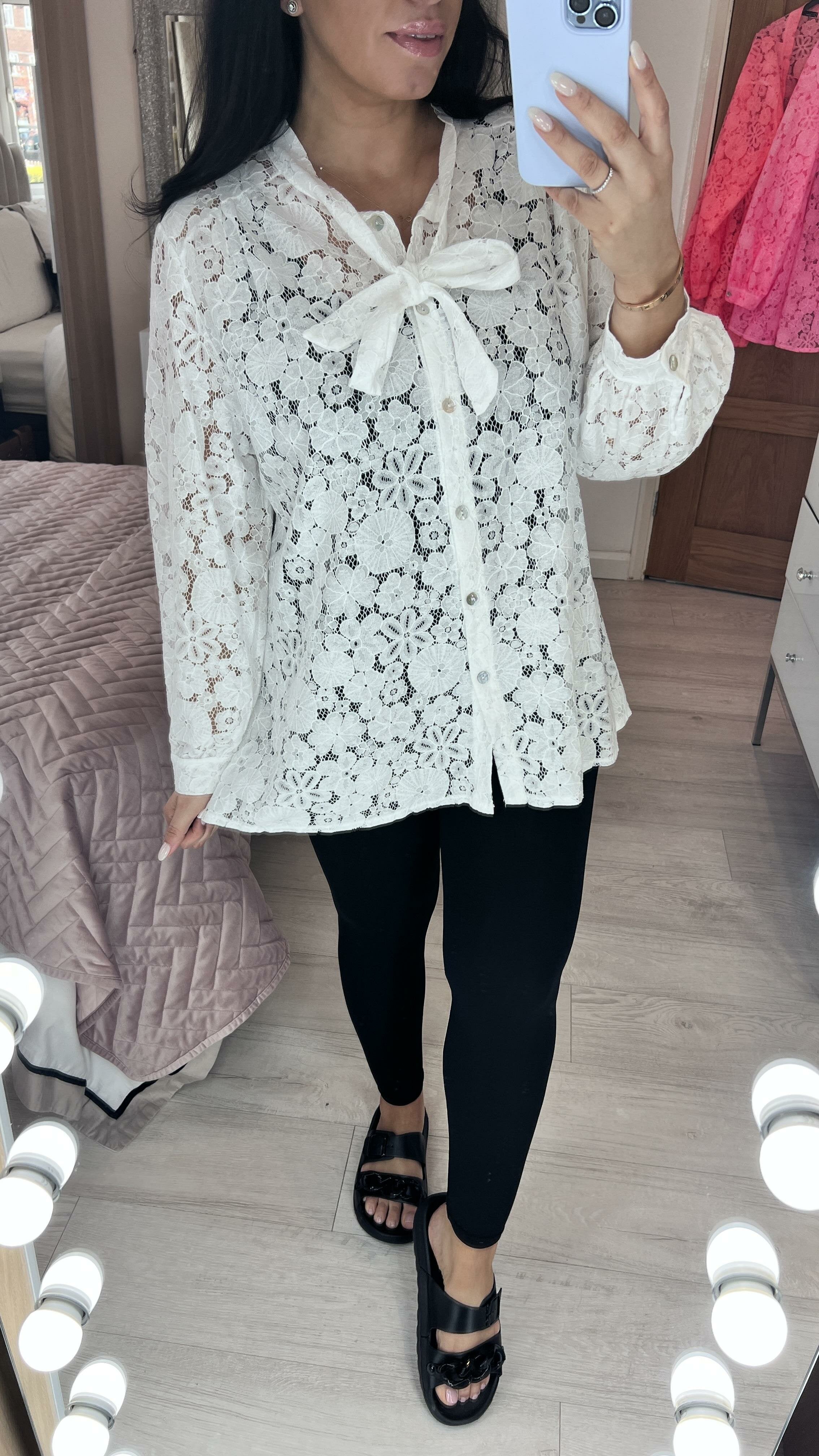 Denison Lace Pussybow Blouse