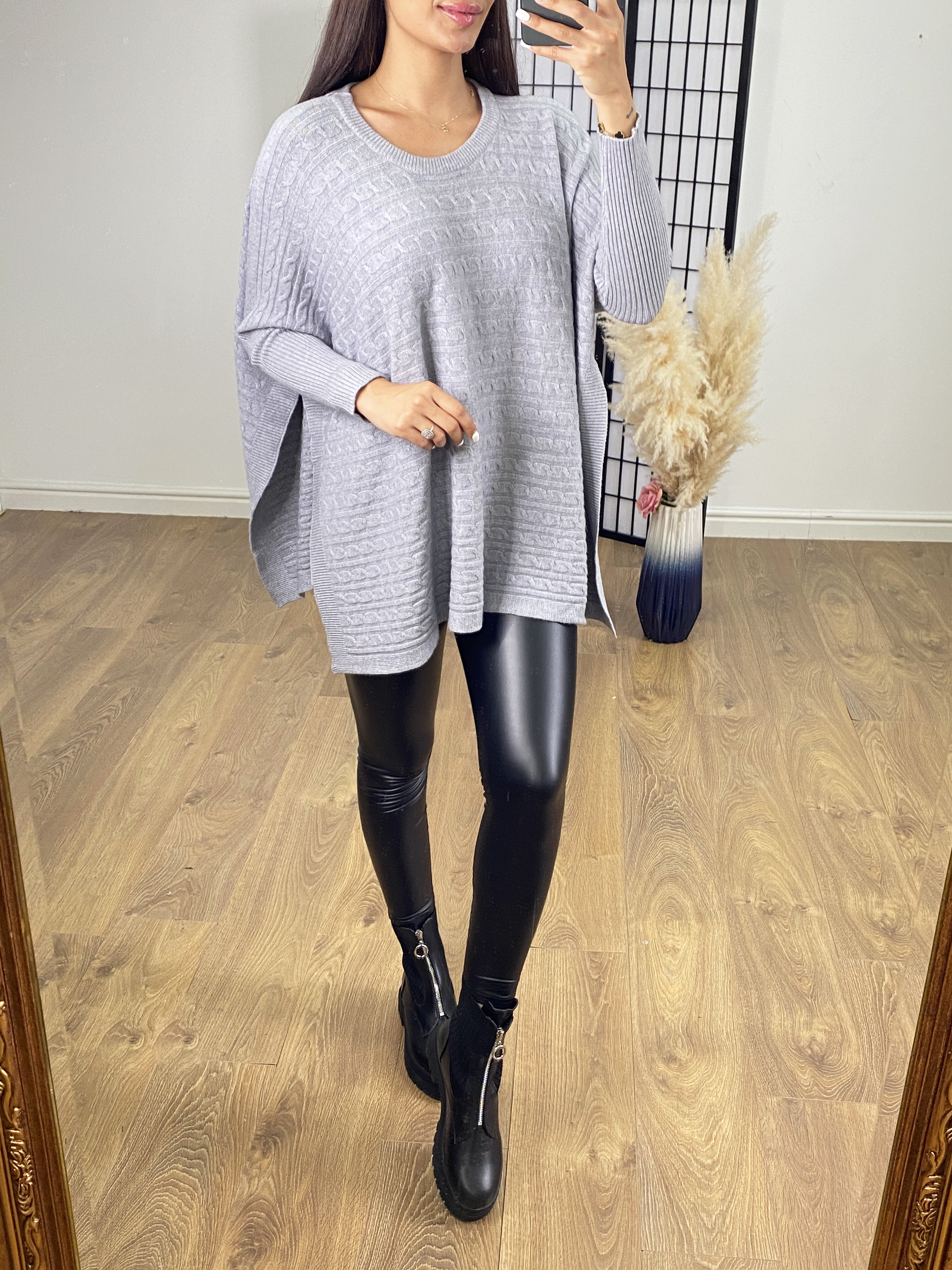 Dexter Cable Knit Side Split Jumper