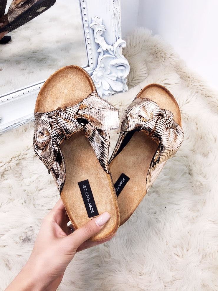 Dixie Metallic Knitted Sliders
