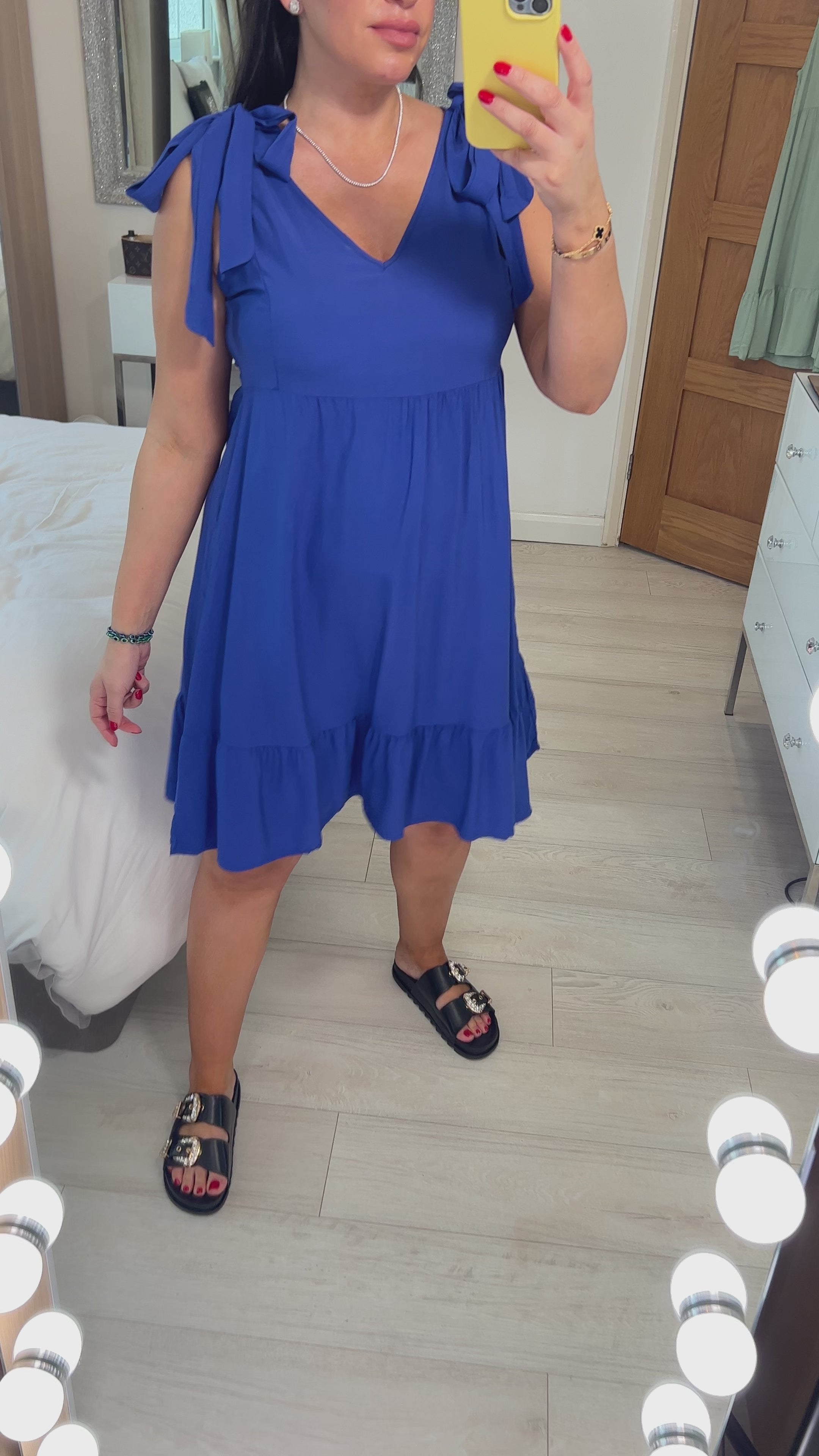 Croatia Tie Detail Smock Dress