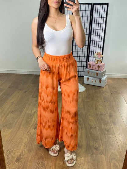 Evers Cheesecloth Print Palazzo Trouser