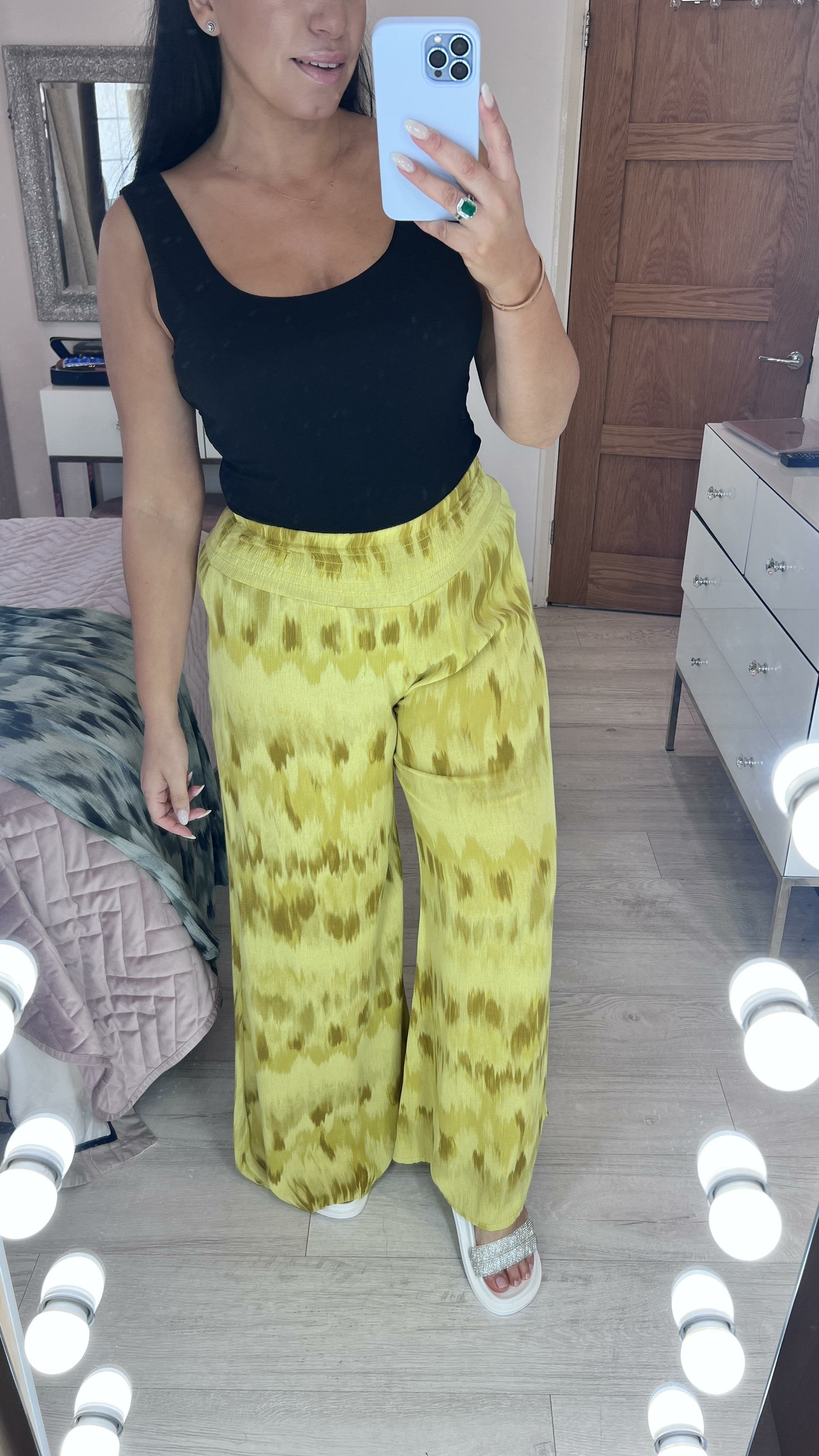 Evers Cheesecloth Print Palazzo Trouser