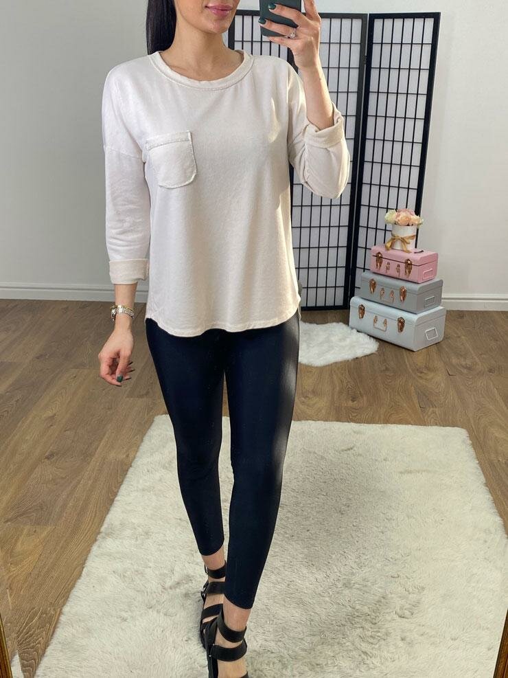 Fenley Silver Metallic Thread Detail Lightweight Sweatshirt