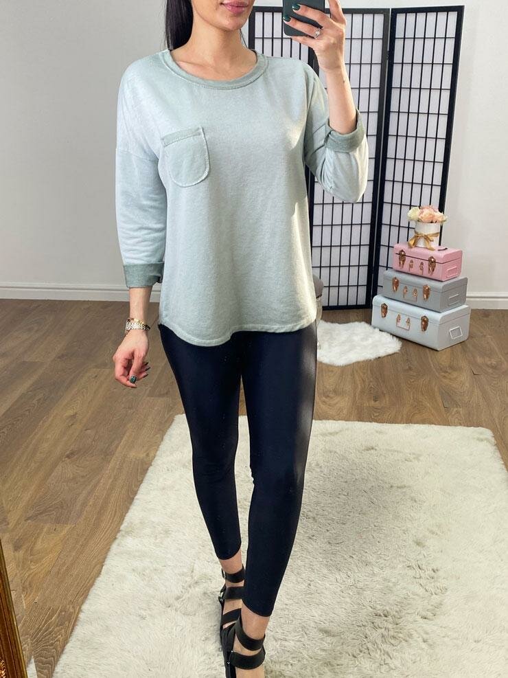 Fenley Silver Metallic Thread Detail Lightweight Sweatshirt