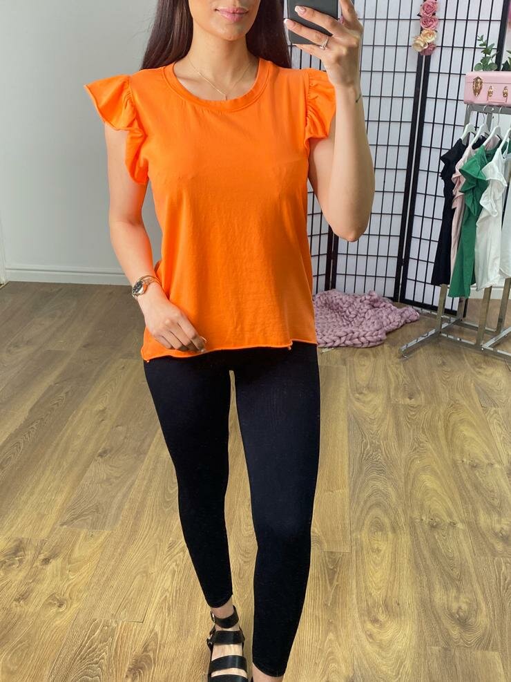 Marisa Plain Ruffle Sleeve Top