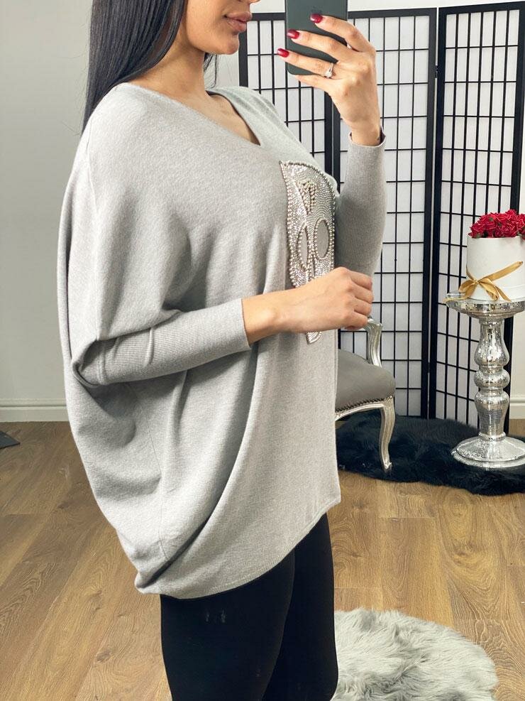 Forelli Studded Skull Detail Knit Jumper